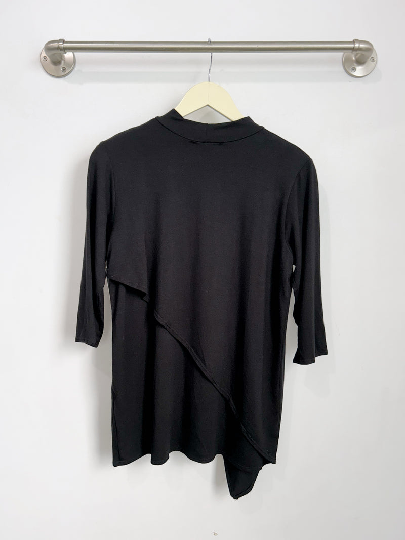 Gwen High Neck Top (Black) - M