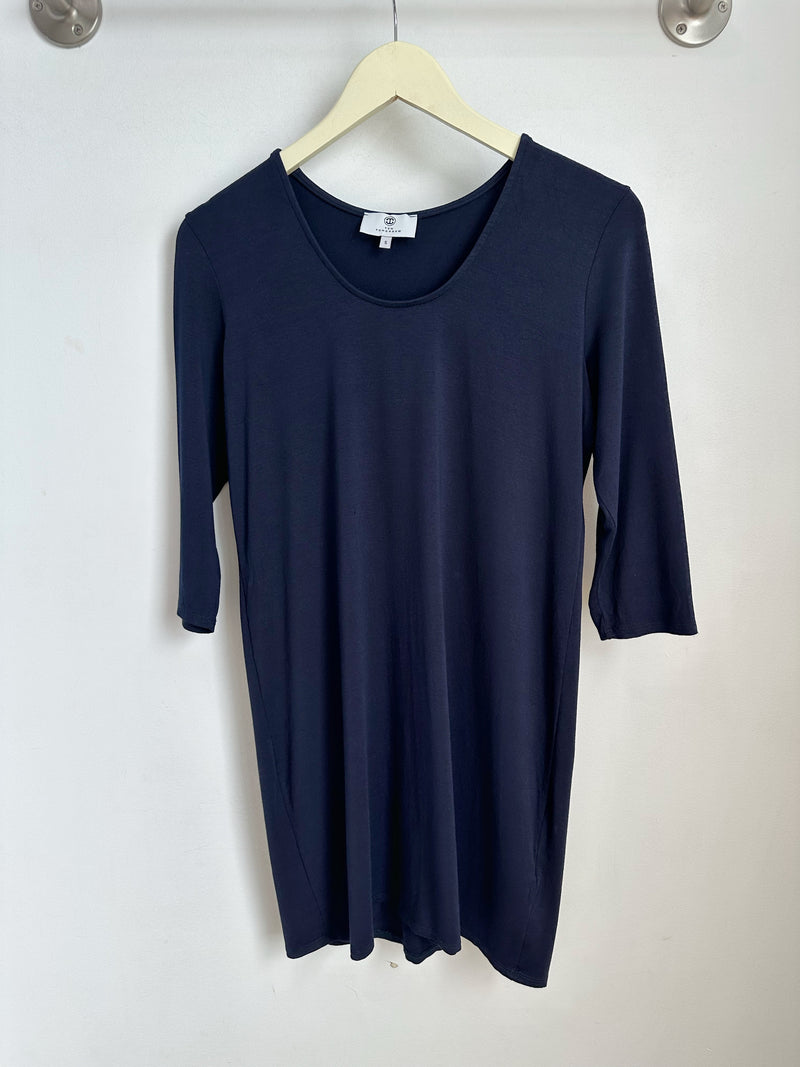 Sandra 3/4 Sleeve Dress (Navy) - S