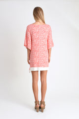 Lea Kaftan Dress (Coral Line Print) - XS/S