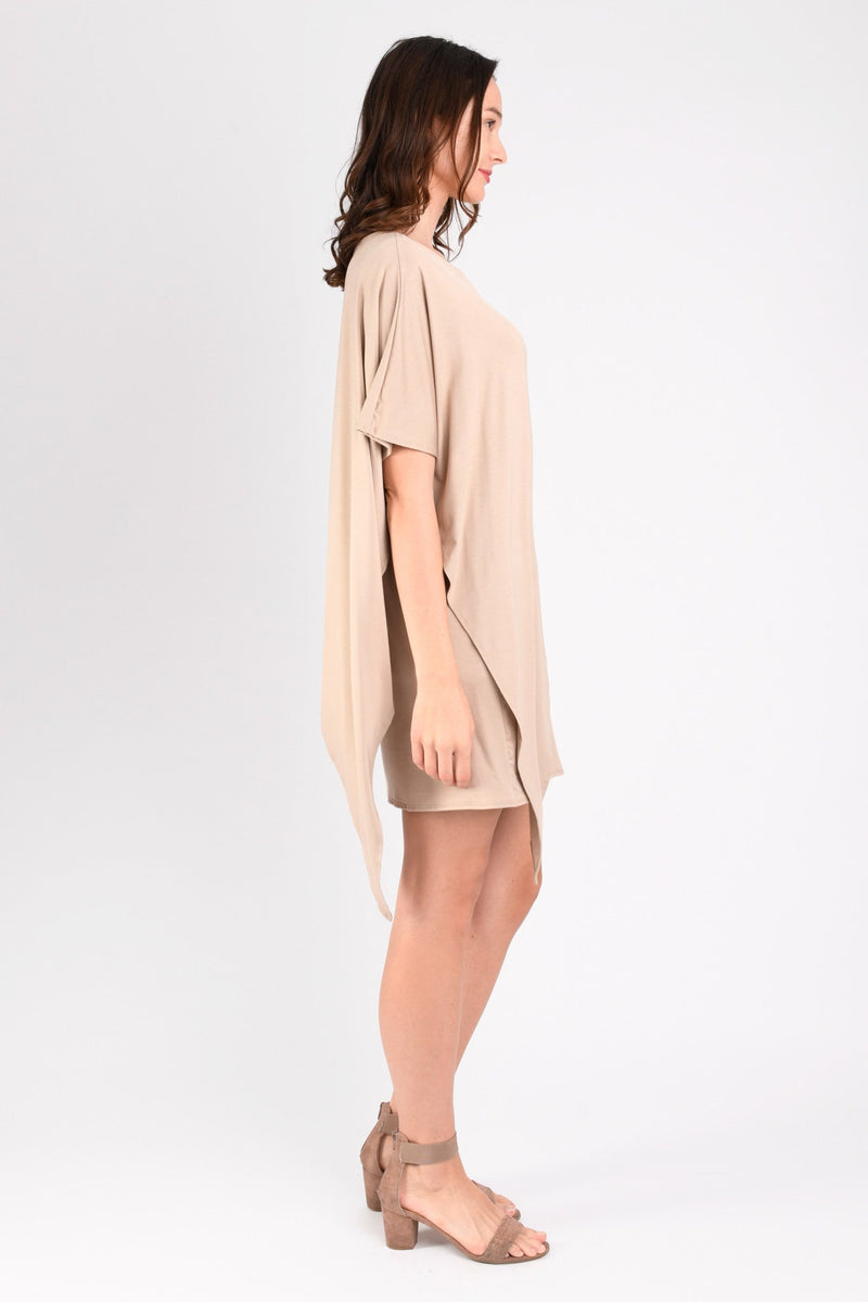 Sienna Asym Dress (Cocoa) - S