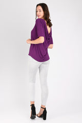 Sophie Cowl-Back Top (Orchid) - S