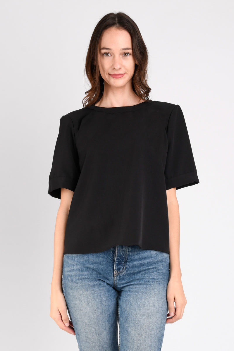 Carson Reversible Tie Top (Black) - XS