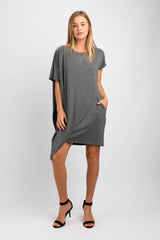 Sienna Asym Dress (Charcoal) - XS