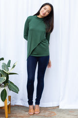 Gwen High Neck Top (Fern) - M