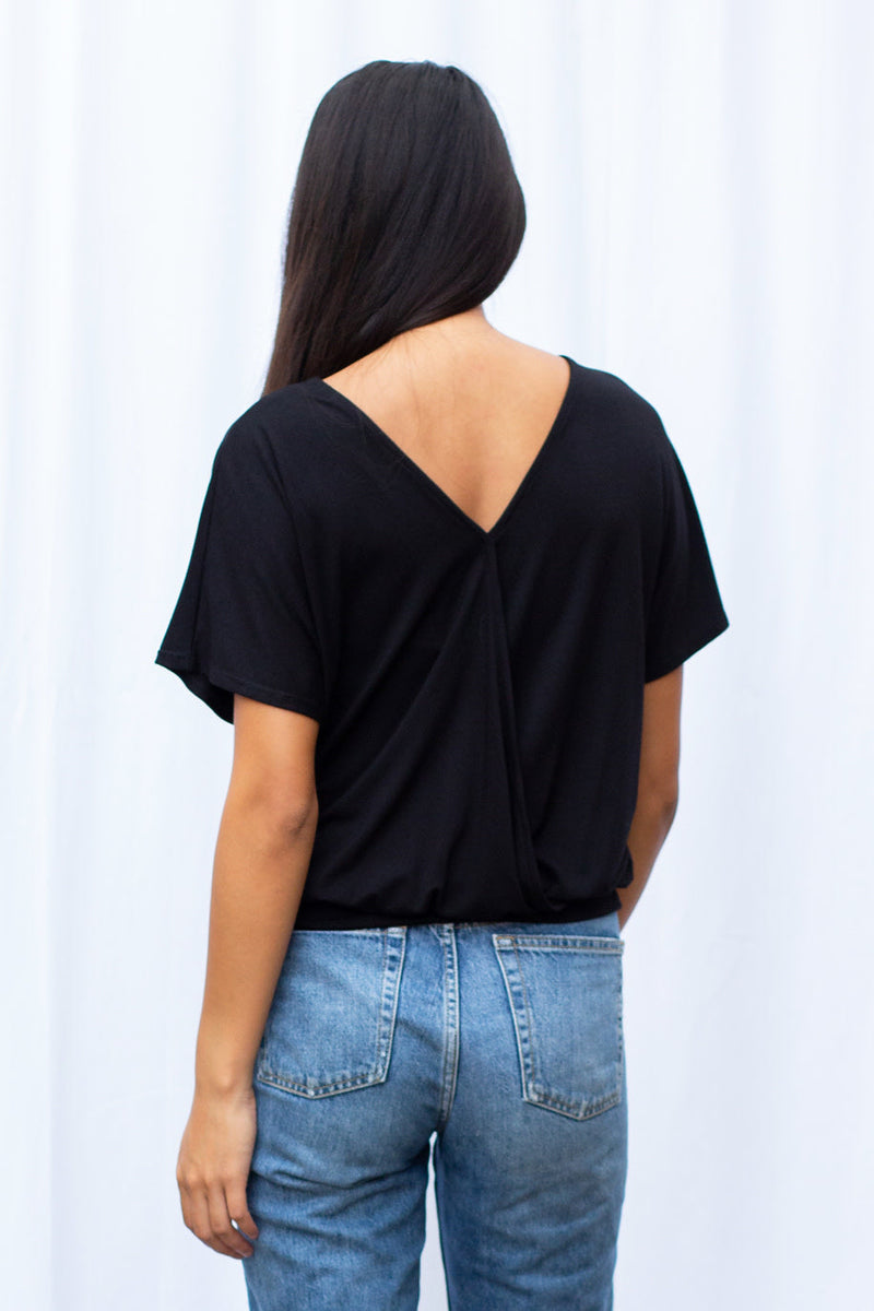 Luna Wrap Top (Black) - S