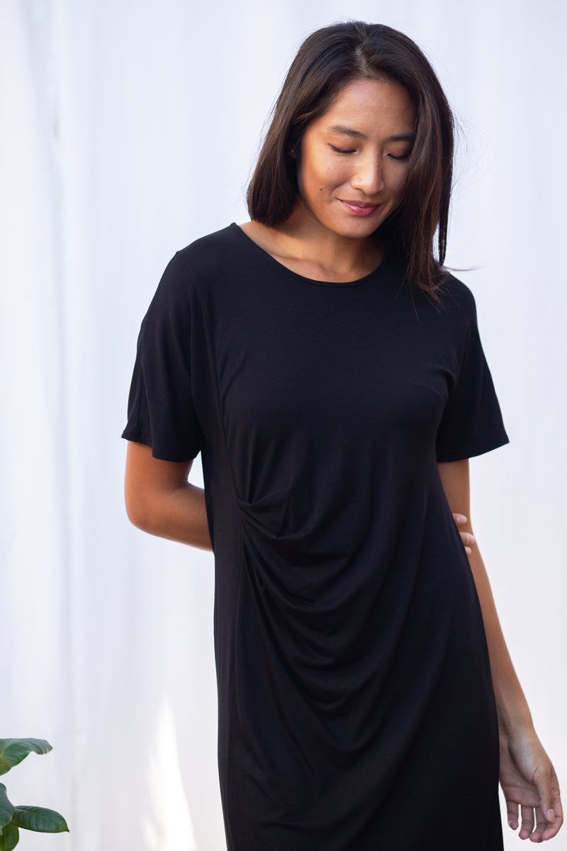 Ricky Asymmetrical Dress (Black)