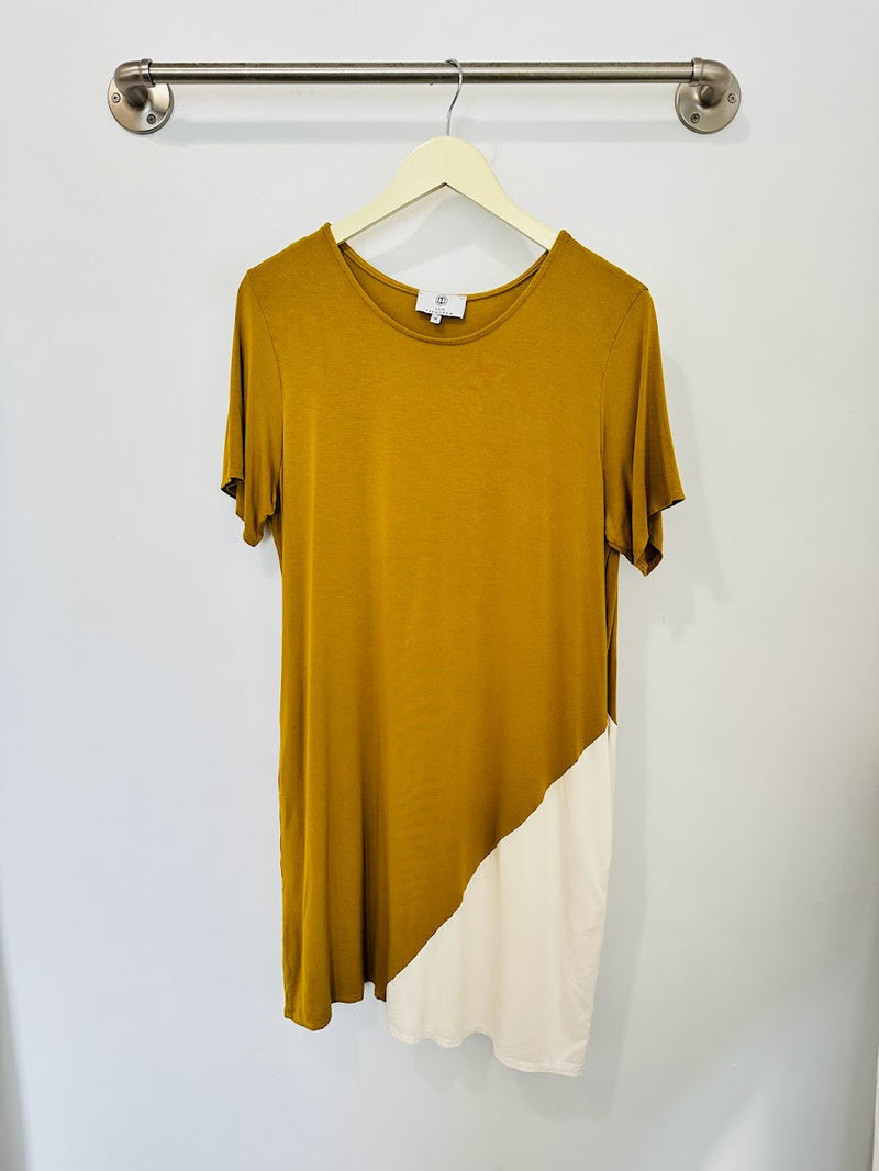 Tommy T-Shirt Dress (Mustard) - M